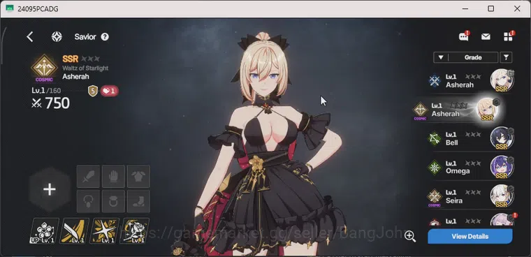 StarSavior Accounts Global | Starter Lv 1 | Asherah Waltz + 4 SSR | Selector On | Log Google  RA043B 2