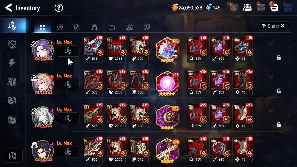Epic Seven Accounts Starter GLOBAL UnVerif|New Era|5 ML(LOTScales,WOTM Tenebria,ByHwayung,etc)+Ab Fumyr,Setsuka,Etc|Poh 14