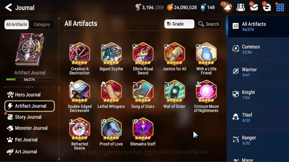 Epic Seven Accounts Starter GLOBAL UnVerif|New Era|5 ML(LOTScales,WOTM Tenebria,ByHwayung,etc)+Ab Fumyr,Setsuka,Etc|Poh 8