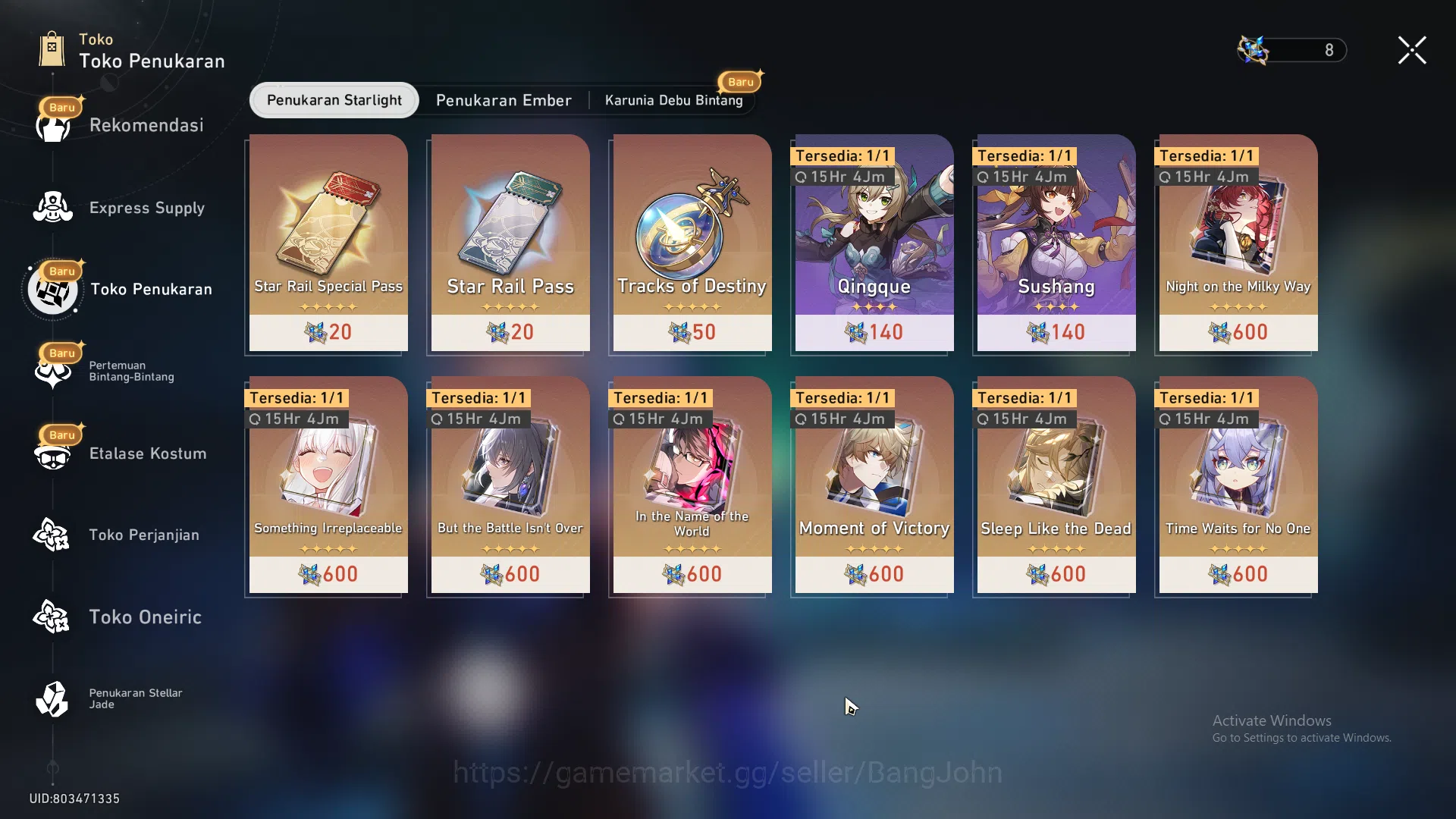 Honkai Star Rail Accounts ASIA|TL 63|6 limit|Jingliu,Dr.RatioSparkle,DanHeng image 14