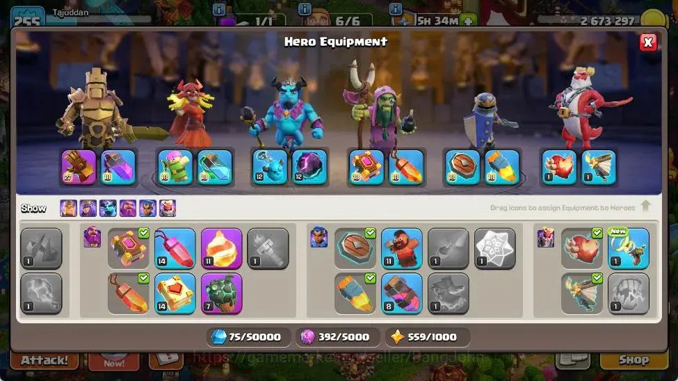 Clash of Clans Accounts Global | TH 16-BH 10 | LVL 255|AQ 95 ,MP 71 ,GW 70 image 10