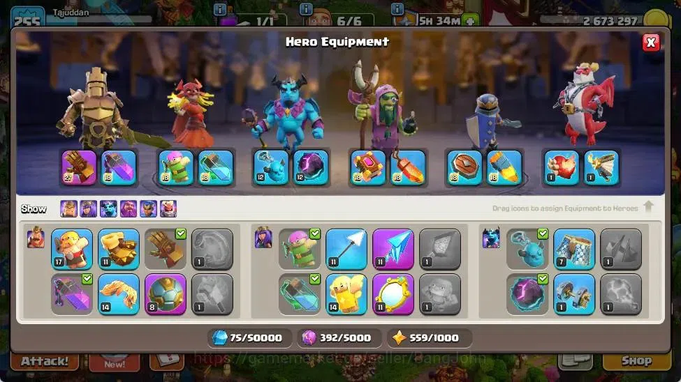Clash of Clans Accounts Global | TH 16-BH 10 | LVL 255|AQ 95 ,MP 71 ,GW 70 image 9