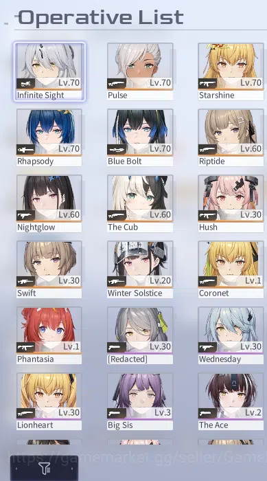 Snowbreak: Containment Zone Accounts SEA|Lv 63|13SSRChar + 10.9K DigiCash(Lyfe-InfiniteSight+Sign,Katya 3