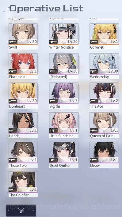 Snowbreak: Containment Zone Accounts SEA|Lv 63|13SSRChar + 10.9K DigiCash(Lyfe-InfiniteSight+Sign,Katya 4