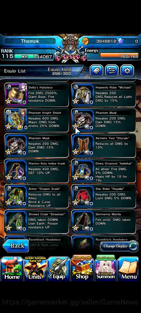 Grand Summoners Accounts Mid-Game Global|Rank 115|3 SP.Art+33 RGB|23 Ascend|ShadowTW,BetaTW,EmiyaTW,Summer 10