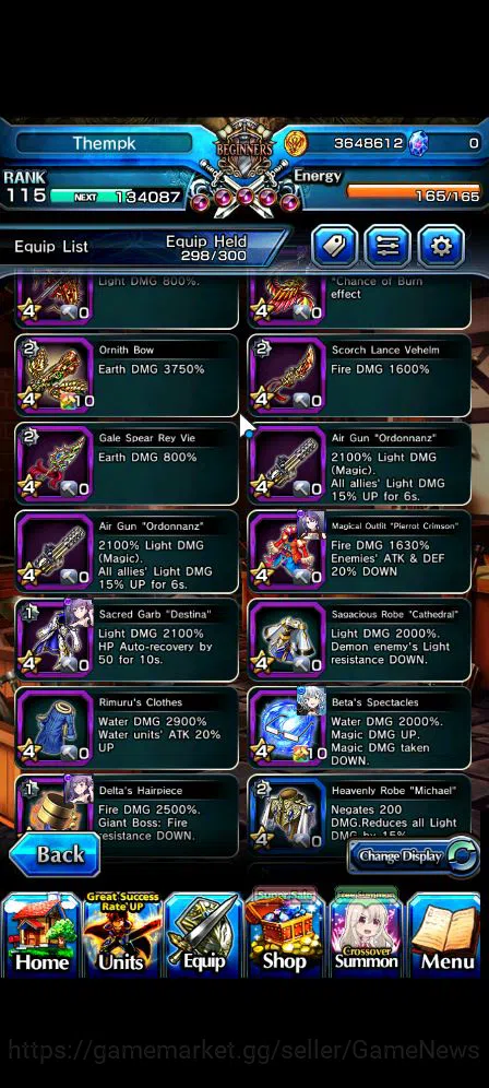 Grand Summoners Accounts Mid-Game Global|Rank 115|3 SP.Art+33 RGB|23 Ascend|ShadowTW,BetaTW,EmiyaTW,Summer 9