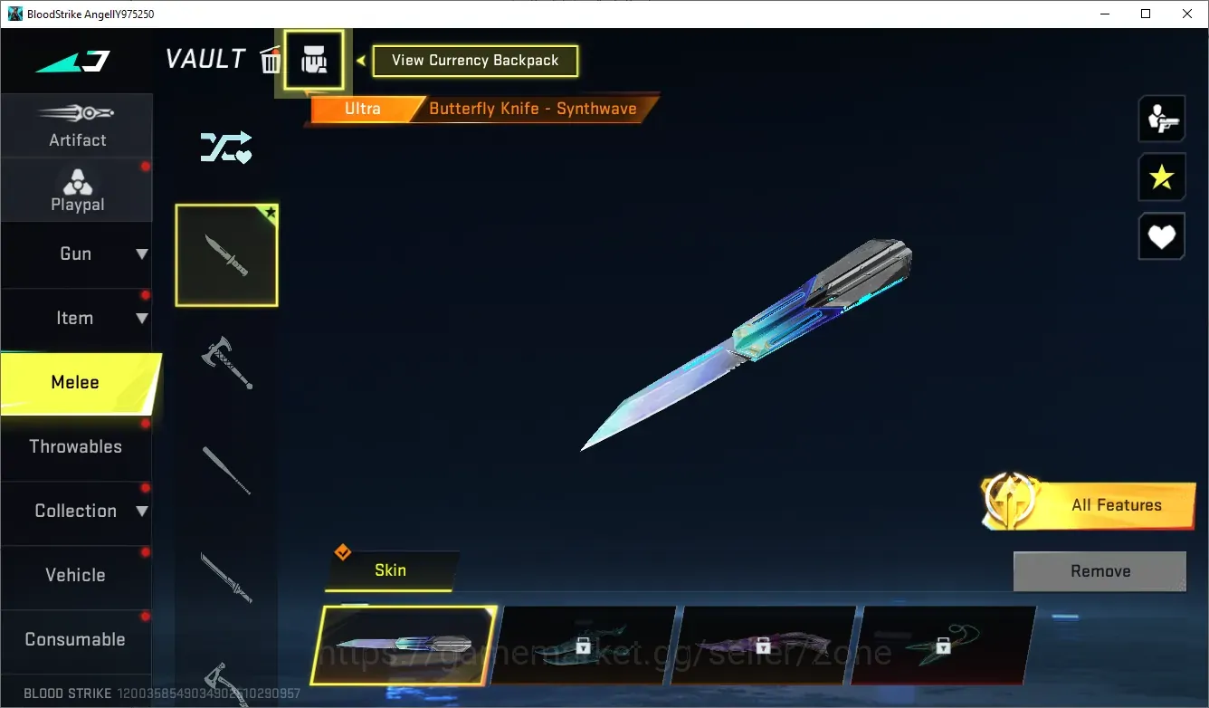Blood Strike Accounts Rare Skin ASIA|ULTRA MELEE: Butterfly Knife-Synthwave|1 AOT: M4A1-Battle of Faith|ULTRA GUN 1