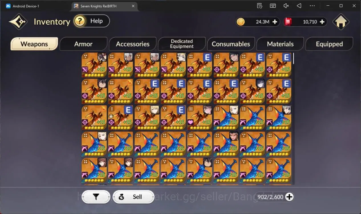 Seven Knights Re:Birth Accounts Global |2 EX7 (Juri TC6,Melia)|34 TC6(Dellons,Skul image 6