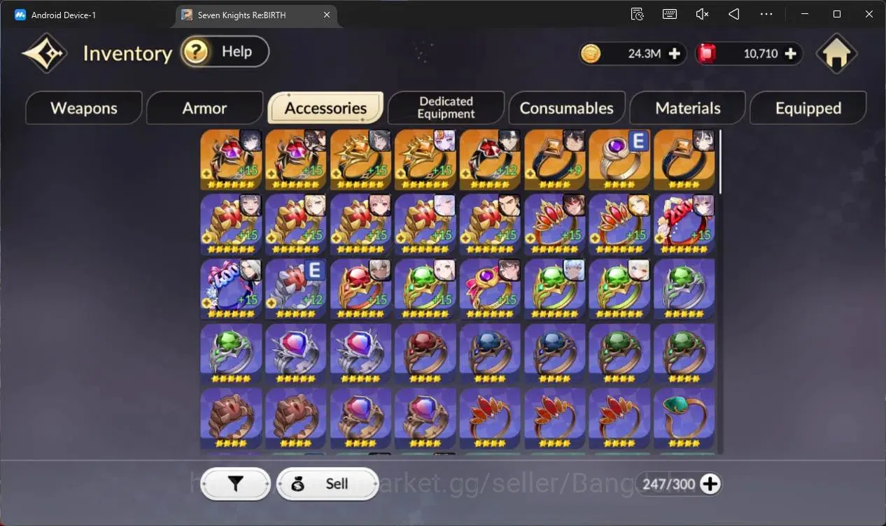 Seven Knights Re:Birth Accounts Global |2 EX7 (Juri TC6,Melia)|34 TC6(Dellons,Skul image 8