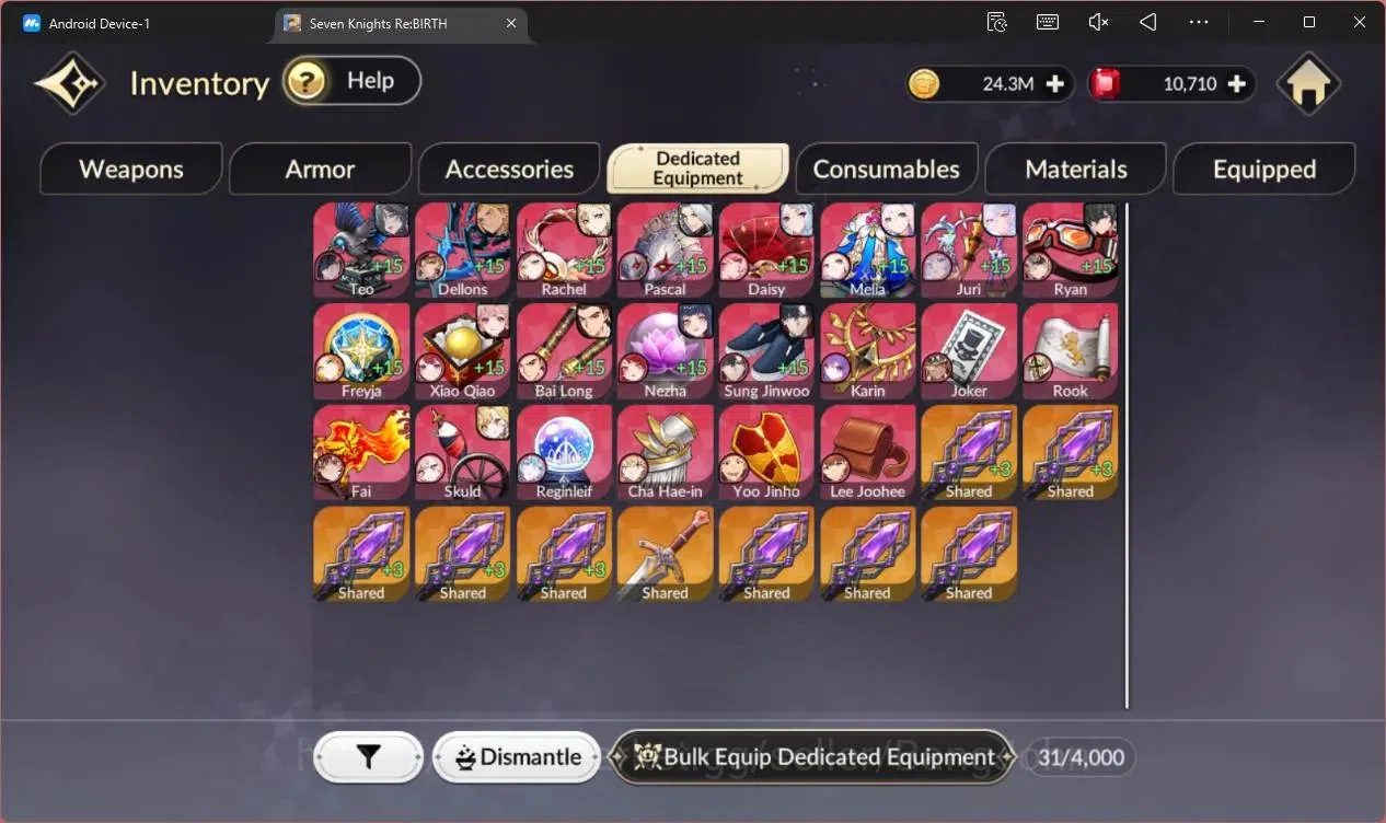 Seven Knights Re:Birth Accounts Global |2 EX7 (Juri TC6,Melia)|34 TC6(Dellons,Skul image 9