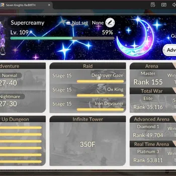 Seven Knights Re:Birth Accounts Global |2 EX7 (Juri TC6,Melia)|34 TC6(Dellons,Skul image 1