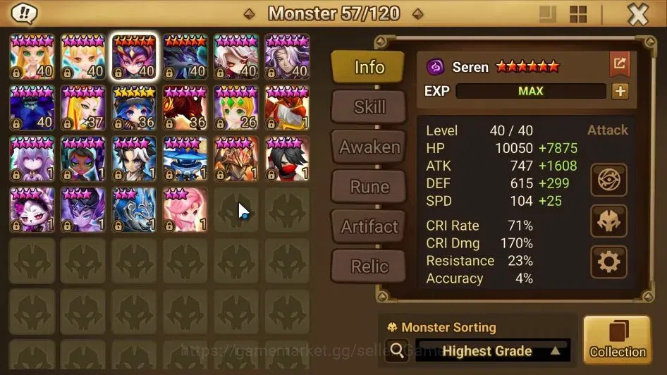 Summoners War: Sky Arena Accounts GLOBAL Lv 50|1 LD[Eludia]|15 Total NB5[Feng Yan,Ri image 9