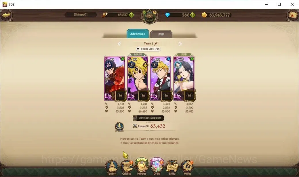 The Seven Deadly Sins: Grand Cross Accounts Global|637K CC|260 DM|1 LR+5 UR|Elizabeth,Nemesis image 7