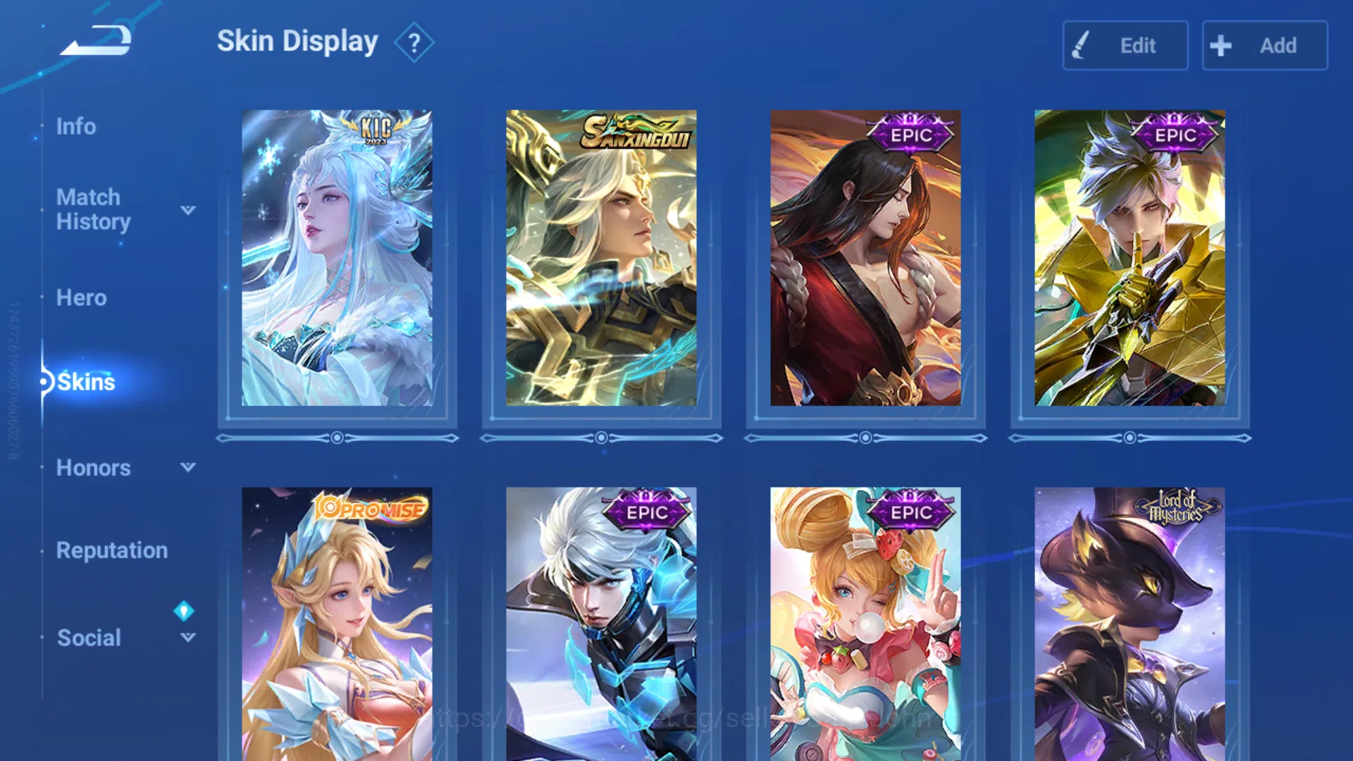 Honor of Kings Accounts Global|Hero 62|Skin 39|Kic Luna,Sanxigdui HouYi+Bu image 2