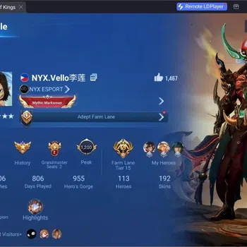 Honor of Kings Accounts Rare Skin Global|113H 192S|KIC Luna|3 Sanxingdui:HuoYi|5 Legend:Allain,LiXin,Angela,DianWei,Wukong|1