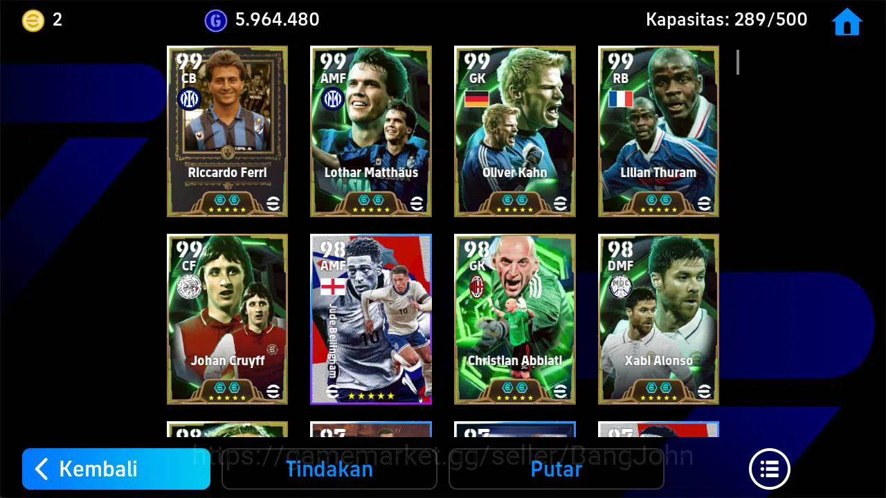 eFootball Accounts Power 3193, Riccardo ferri legend, Matthaus epic, image 4