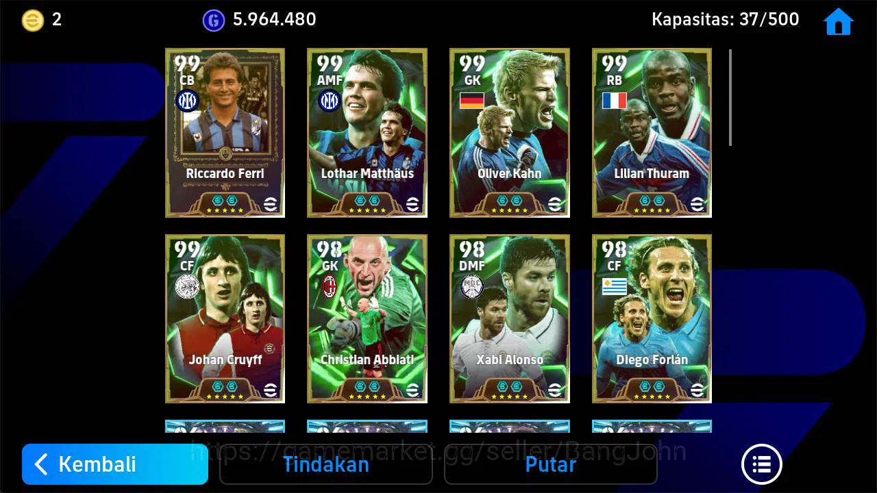 eFootball Accounts Power 3193, Riccardo ferri legend, Matthaus epic, image 5