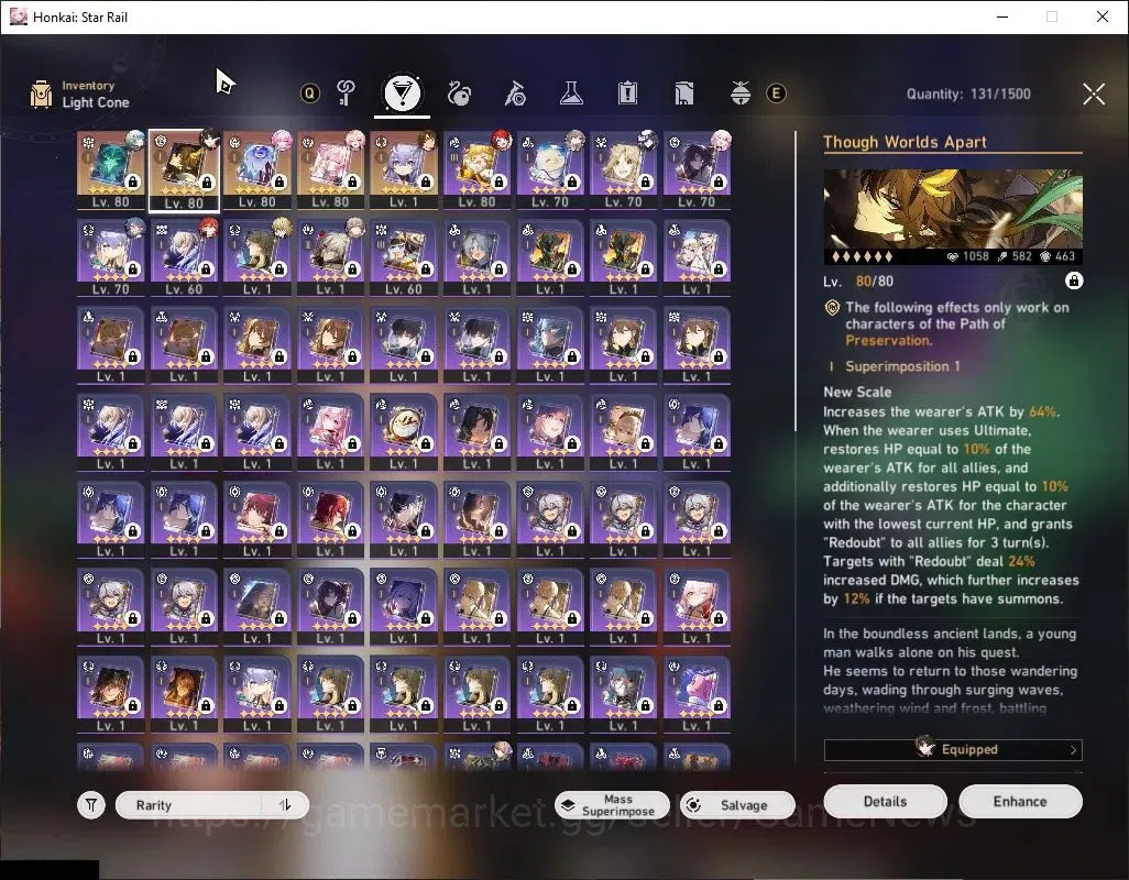 Honkai Star Rail Accounts Asia|TL 65|1 GCS|8 Limited|[Hyacine,Dan Heng PT]+S image 6