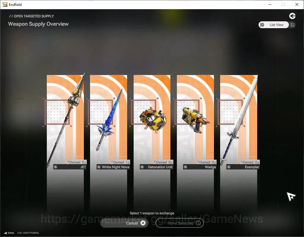 Arknights: Endfield Accounts ASIA|Lv 45|6 SSR (2 Limited)+1 Char Selector + 8 (6* Weapon)+3 Weapon 14