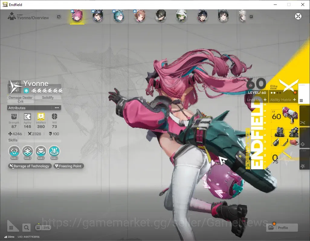 Arknights: Endfield Accounts ASIA|Lv 45|6 SSR (2 Limited)+1 Char Selector + 8 (6* Weapon)+3 Weapon 2