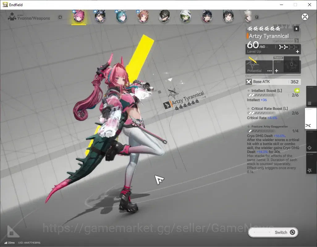 Arknights: Endfield Accounts ASIA|Lv 45|6 SSR (2 Limited)+1 Char Selector + 8 (6* Weapon)+3 Weapon 3