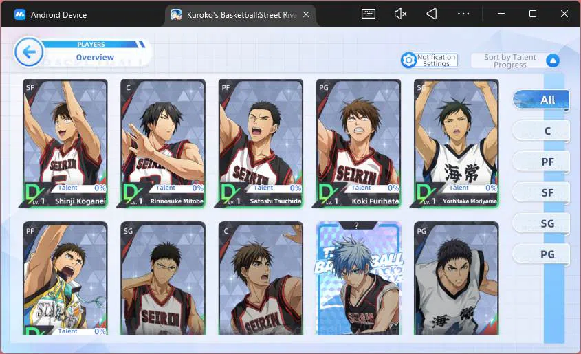 Kuroko's Basketball Street Rivals Accounts SEA|SV30|Lv24|Zone Daiki Aomine,Zone Taiga Kagami, image 5