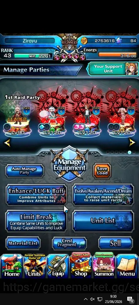 Grand Summoners Accounts Global|Rank 43|84 cc|13 Ascend+3 TW|[Shirou Emiya, image 2