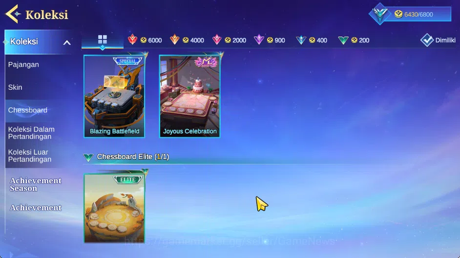 Magic Chess: Go Go Accounts High Honor 115|Bonus MLBB|36 Commander 12 Max|29 Skin|Collector Nana,7 Special,15 Elite|3 12