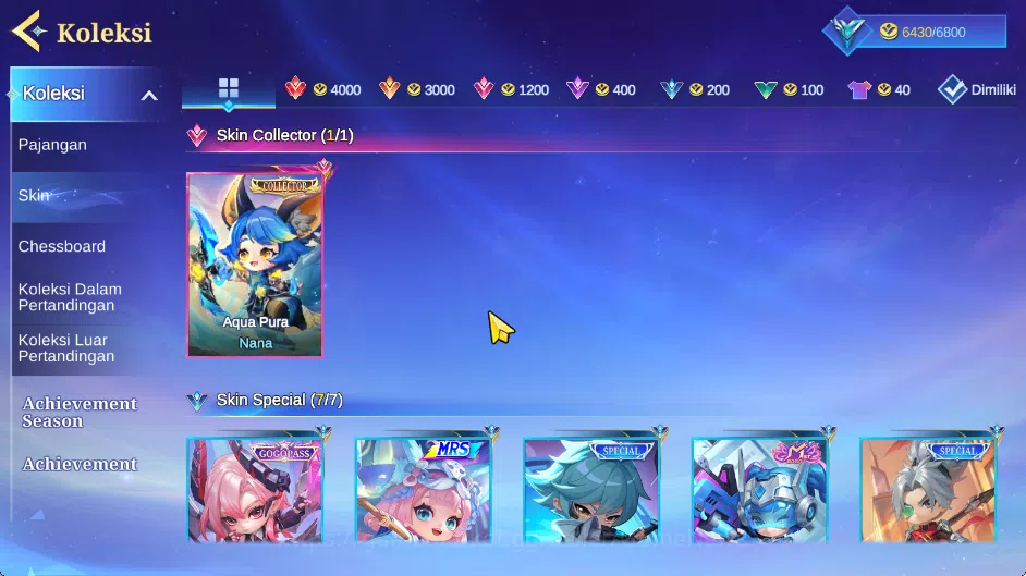 Magic Chess: Go Go Accounts High Honor 115|Bonus MLBB|36 Commander 12 Max|29 Skin|Collector Nana,7 Special,15 Elite|3 7
