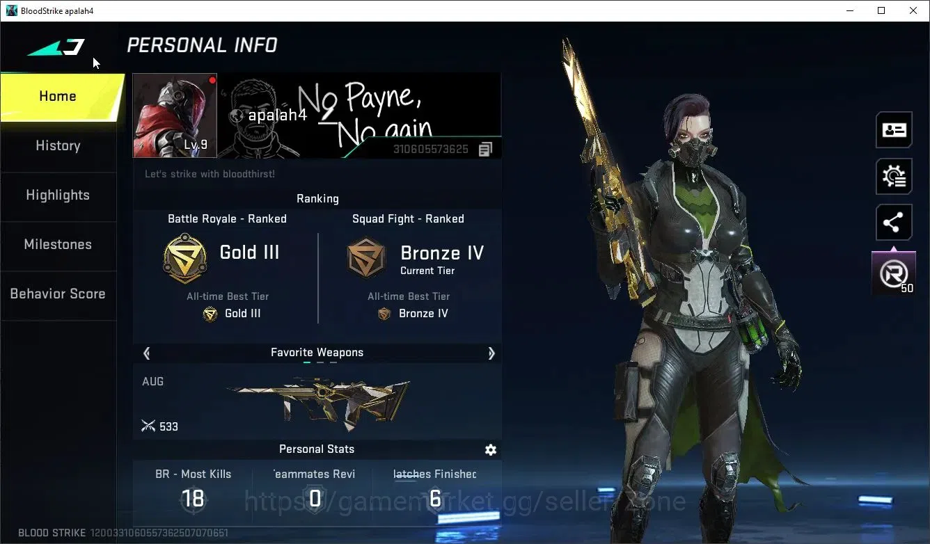 Blood Strike Accounts Asia|Eternal AUG Lv2 | 1 Ultra Striker | 2 Ultra C image 15