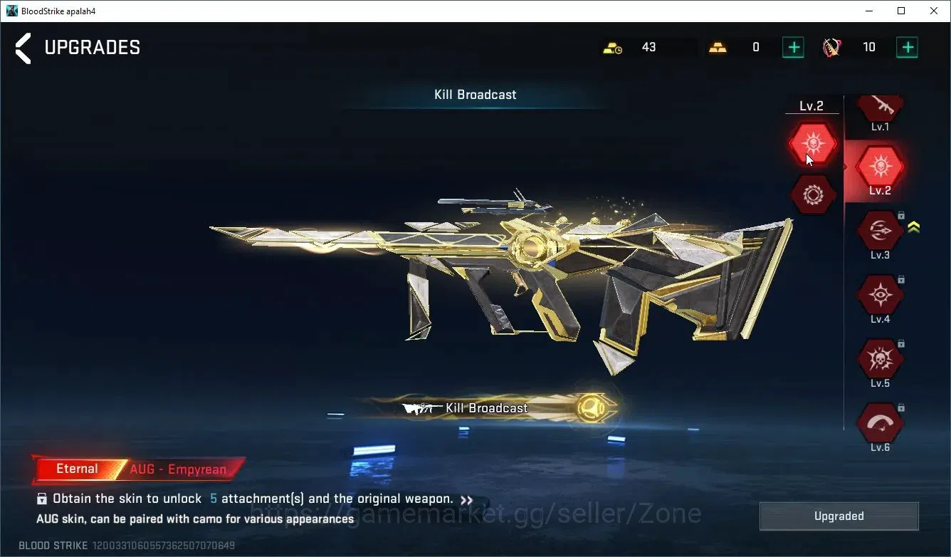 Blood Strike Accounts Asia|Eternal AUG Lv2 | 1 Ultra Striker | 2 Ultra C image 6