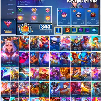 Mobile Legends: Bang Bang Collector #3548 344 Skins | Legend Lunox | Collector Kufra & image 1