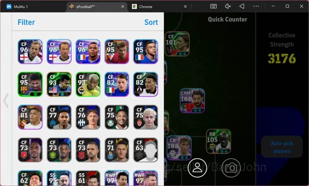 eFootball Accounts Mobile|PW 3176|Epic Cannavaro,Thuram,Cafu,Rijkaard image 2