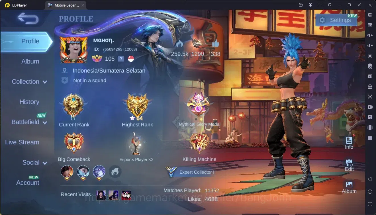 Mobile Legends: Bang Bang Accounts Collector Global |Hero 131|Skin 198|Expert|CC Natalia|KOF Karina|Ligtborn 1