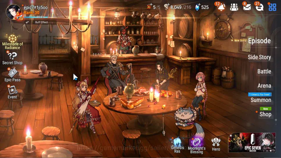 Epic Seven Accounts GLOBAL Unverif|New Era|2 ML(BoRunka, RViolet)+Seny image 1