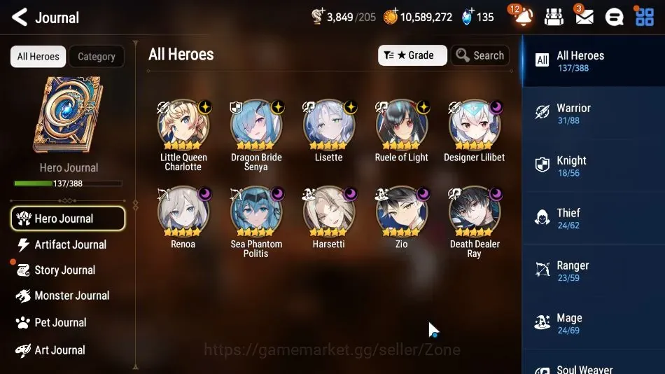 Epic Seven Accounts Starter Global Unverif|Starter|10ML(Zio,Lisette,Harsetti,SP.Politis,Ruele,Etc)|Theater Locked|PoH+Bless 1