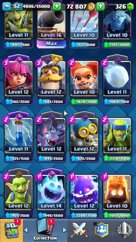 Clash Royale Accounts Lv 52|Trophy 8750|Limited Skin|KTL 14|Card 121|5 H image 12