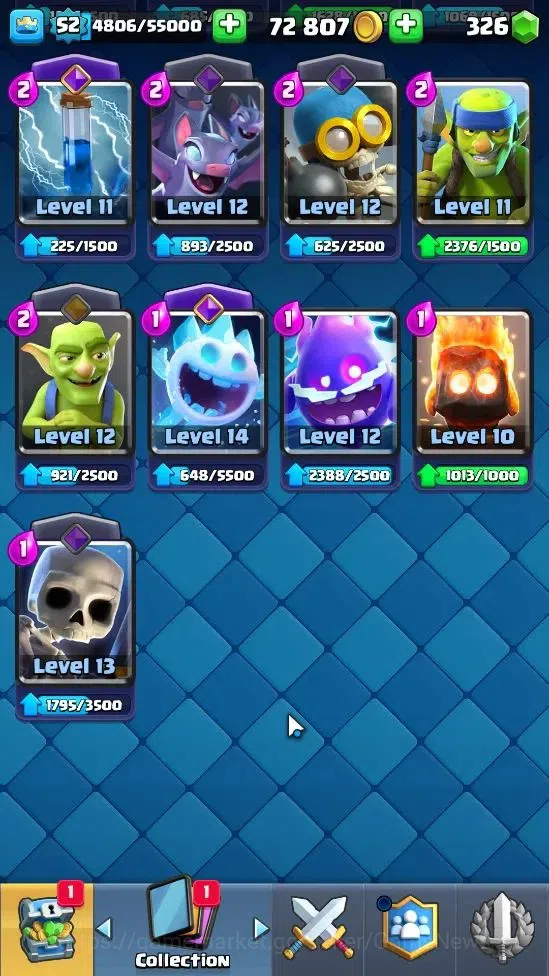 Clash Royale Accounts Lv 52|Trophy 8750|Limited Skin|KTL 14|Card 121|5 H image 13