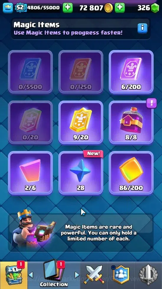 Clash Royale Accounts Lv 52|Trophy 8750|Limited Skin|KTL 14|Card 121|5 H image 15