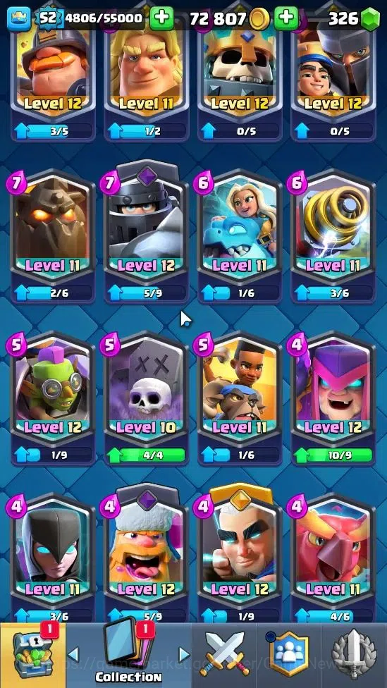 Clash Royale Accounts Lv 52|Trophy 8750|Limited Skin|KTL 14|Card 121|5 H image 6