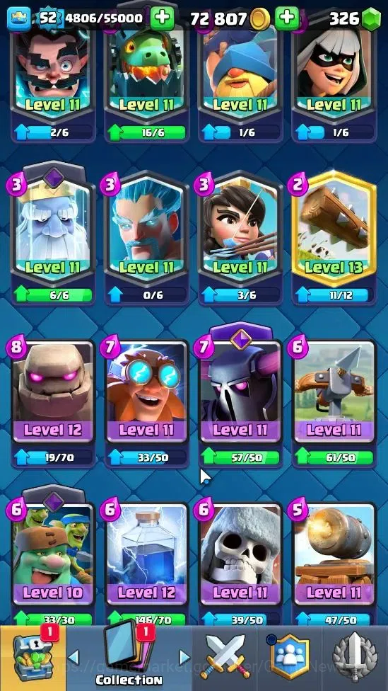Clash Royale Accounts Lv 52|Trophy 8750|Limited Skin|KTL 14|Card 121|5 H image 7