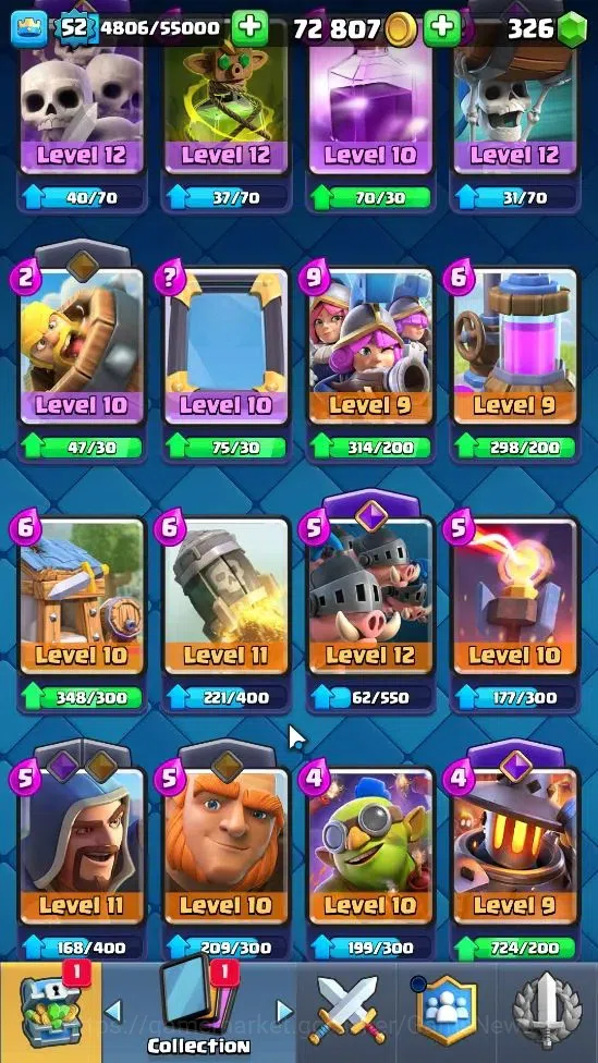 Clash Royale Accounts Lv 52|Trophy 8750|Limited Skin|KTL 14|Card 121|5 H image 9