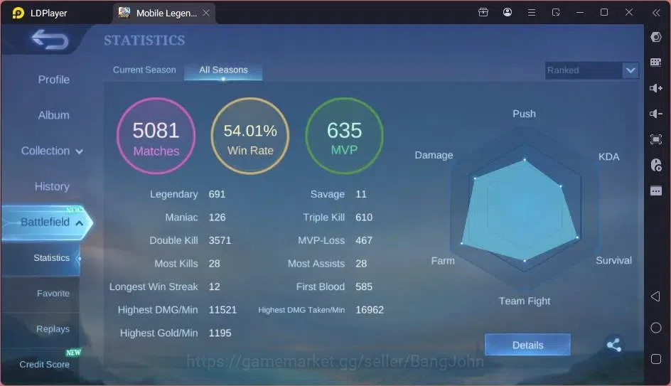 Mobile Legends: Bang Bang Accounts Global|Hero 123|Skin 273|Renowned|Collector Natali image 17