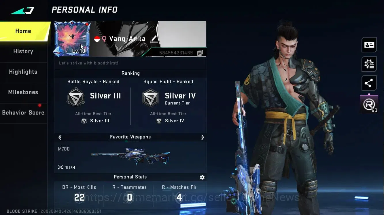 Blood Strike Accounts ASIA|ULTRA [M700-Power Surge]NetEase(BLS483|Legend image 2