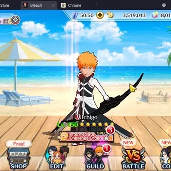 Bleach: Brave Souls Accounts Others Global | 8010 Orb+Fresh Story | Ichigo DT,Ichigo Renewed,Rangiku S23,Zangetsu