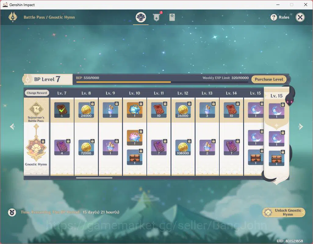 Genshin Impact Accounts ASIA|AR 59|23 limit+4Sign(5*Wpn)|PremTeam(Nefer,La image 10