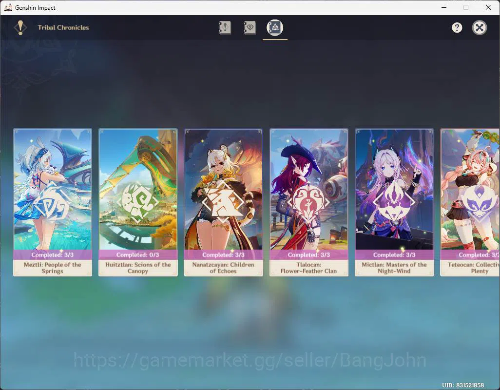 Genshin Impact Accounts ASIA|AR 59|23 limit+4Sign(5*Wpn)|PremTeam(Nefer,La image 5