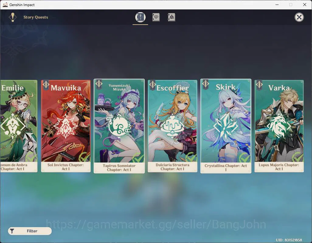 Genshin Impact Accounts ASIA|AR 59|23 limit+4Sign(5*Wpn)|PremTeam(Nefer,La image 7