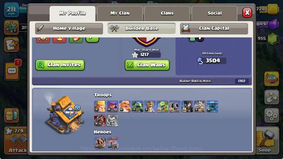Clash of Clans Accounts Global | TH 18-BH 10 | LVL 211|HH 12|AQ 93 ,MP 47  image 18
