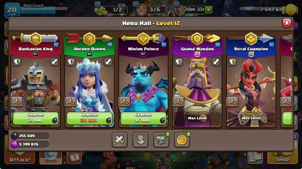 Clash of Clans Accounts Global | TH 18-BH 10 | LVL 211|HH 12|AQ 93 ,MP 47  image 7